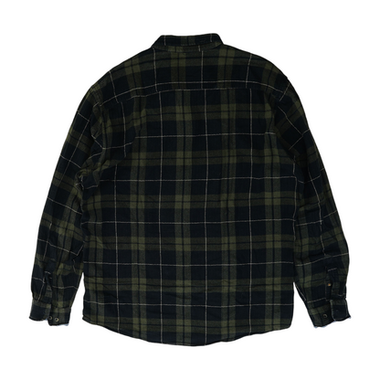 Green Plaid Flannel Button Down