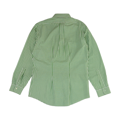 Green Check Long Sleeve Button Down