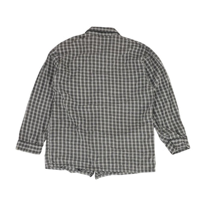 Gray Check Flannel Button Down