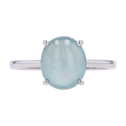 Platinum Jade Fashion Ring