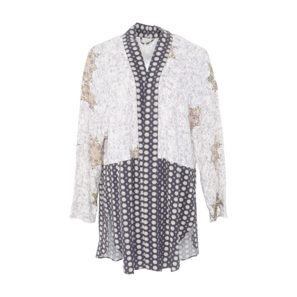 White Floral Cardigan Sweater