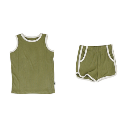 Olive Sleeveless Set