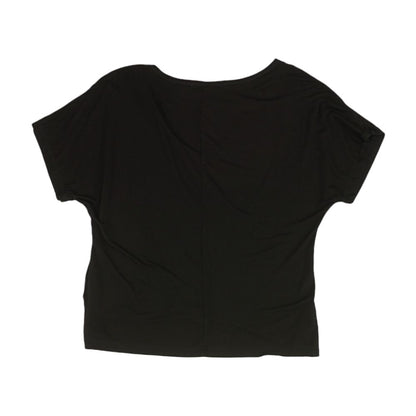 Black Solid V Neck T-Shirt