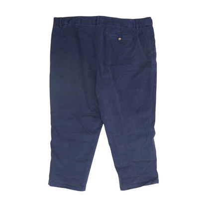Navy Solid Chino Capris