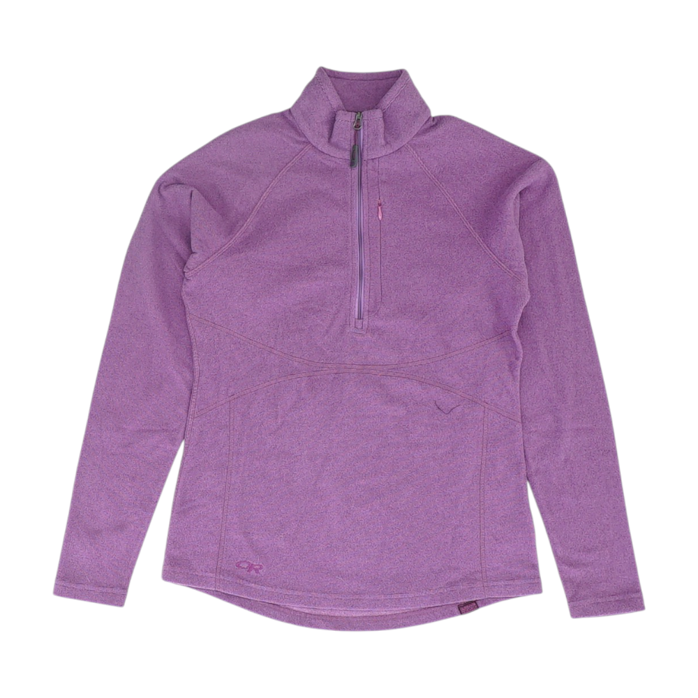 Purple Solid 1/4 Zip Pullover