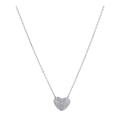 5/8 ctw 18K White Gold Diamond Pendant Necklace