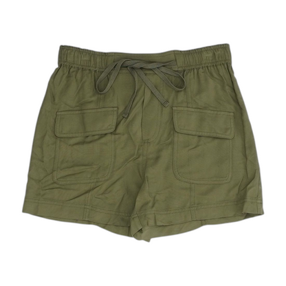 Green Solid Knit Shorts