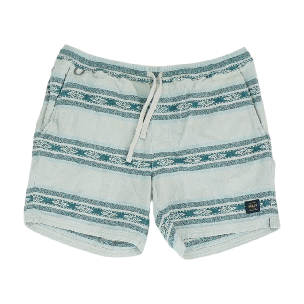 Blue Striped Casual Shorts
