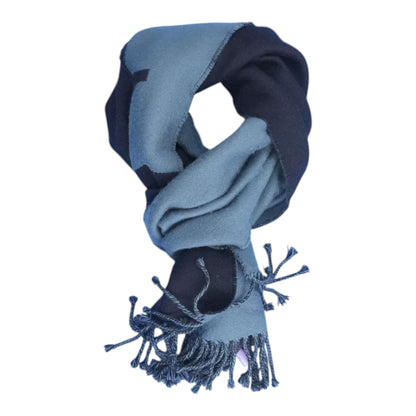 Navy Graphic Dual Scarf