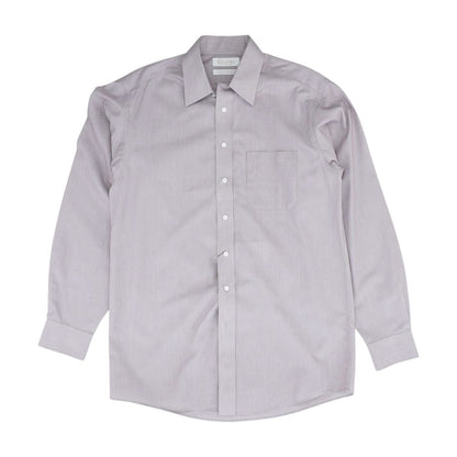 Burgundy Striped Long Sleeve Button Down