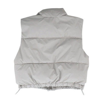Beige Solid Vest