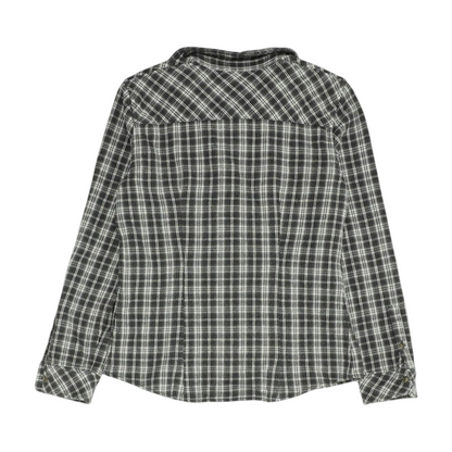 Gray Plaid Flannel Button Down