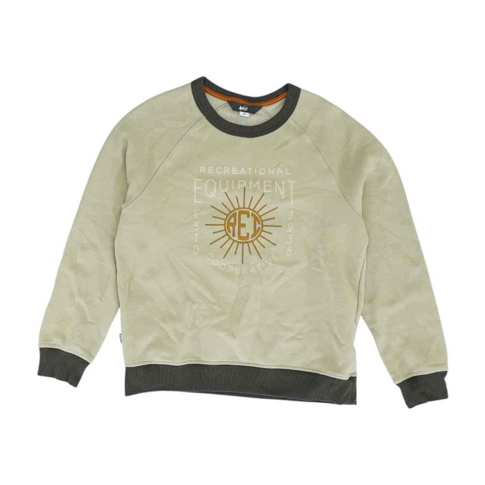 Green Solid Sweatshirt Pullover