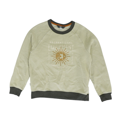 Green Solid Sweatshirt Pullover
