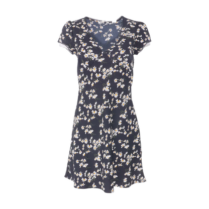 Black Floral Mini Dress