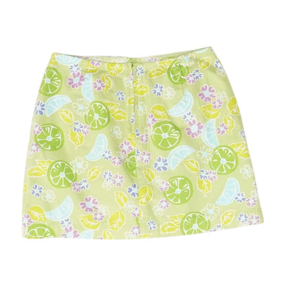Green Graphic Mini Skirt