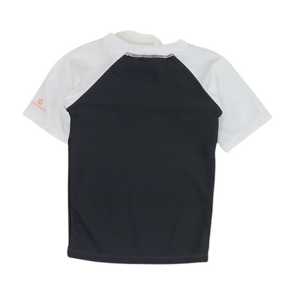 Gray Color Block Swim Top