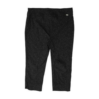 Black Floral Chino Capris