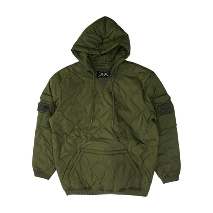 Olive Solid Hoodie Pullover