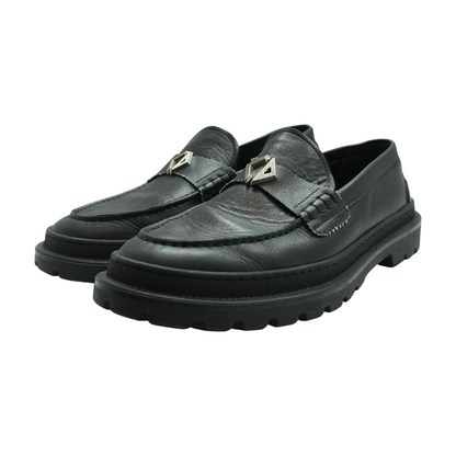 Black CD Explorer Leather Loafers