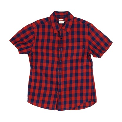 Red Check Short Sleeve Button Down