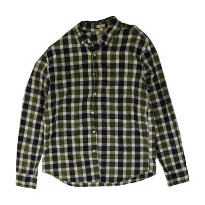 Green Check Long Sleeve Button Down
