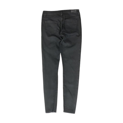 Black Solid High Rise Skinny Leg Jeans
