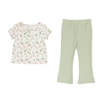Daisy Fuentes Pink Floral Short Sleeve Set – Image 1