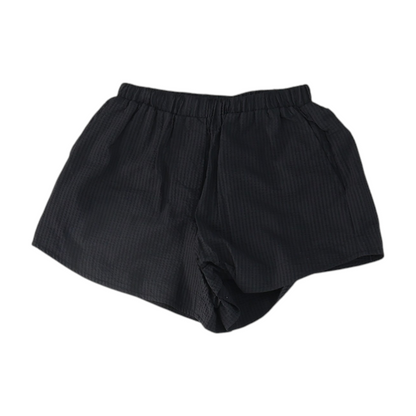 Black Striped Chino Shorts
