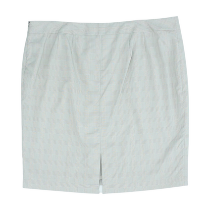 Beige Plus Plaid Mini Skirt