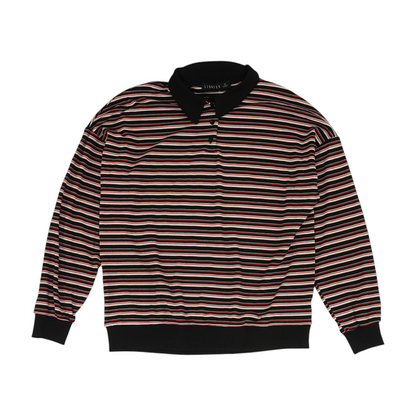 Black Striped Henley