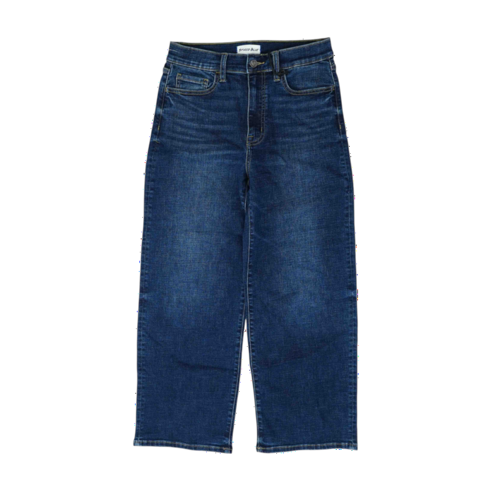 Navy Wide Leg Jeans