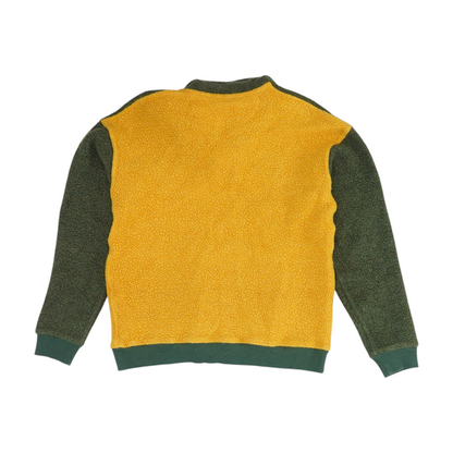 Yellow Color Block 1/4 Zip Pullover