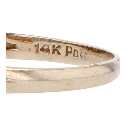14K Two-Tone Gold Diamond Band Ring