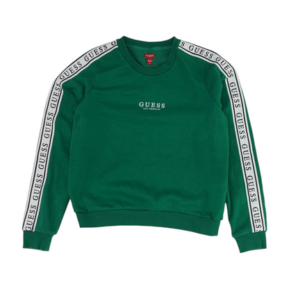 Green Solid Sweatshirt Pullover