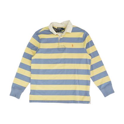 Yellow Striped Long Sleeve Polo