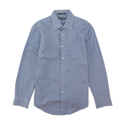 Blue Plaid Long Sleeve Button Down