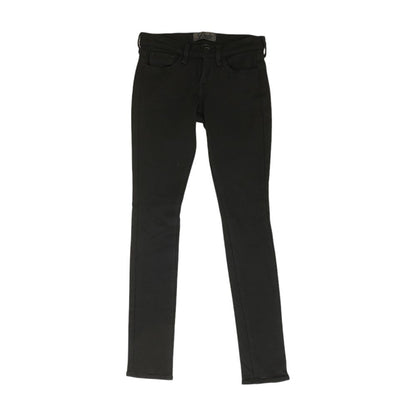 Black Solid Five Pocket Pants