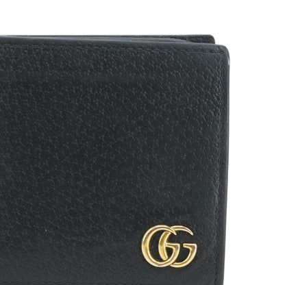 Black GG Marmont Bi-fold Card Case Wallet
