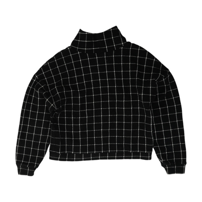Black Check Pullover Sweater