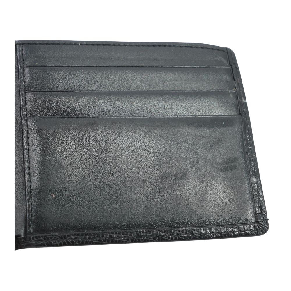 Black Lizard Skin Bifold Leather Wallet – Unclaimed Baggage