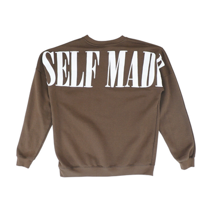 Brown Solid Sweatshirt Pullover