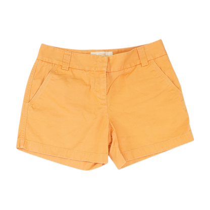 Orange Solid Chino Shorts