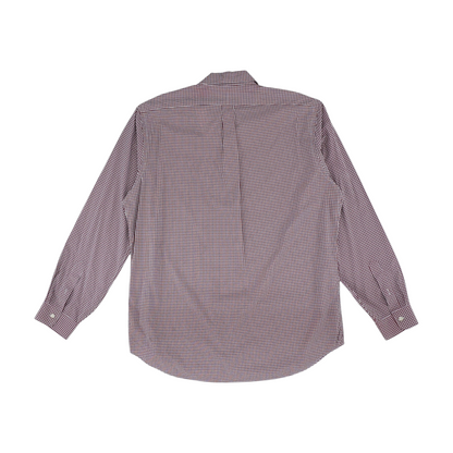 Maroon Check Long Sleeve Button Down
