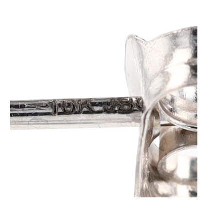 10K White Gold Pink Topaz Stud Earrings