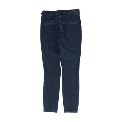 Navy Solid High Rise Skinny Leg Jeans