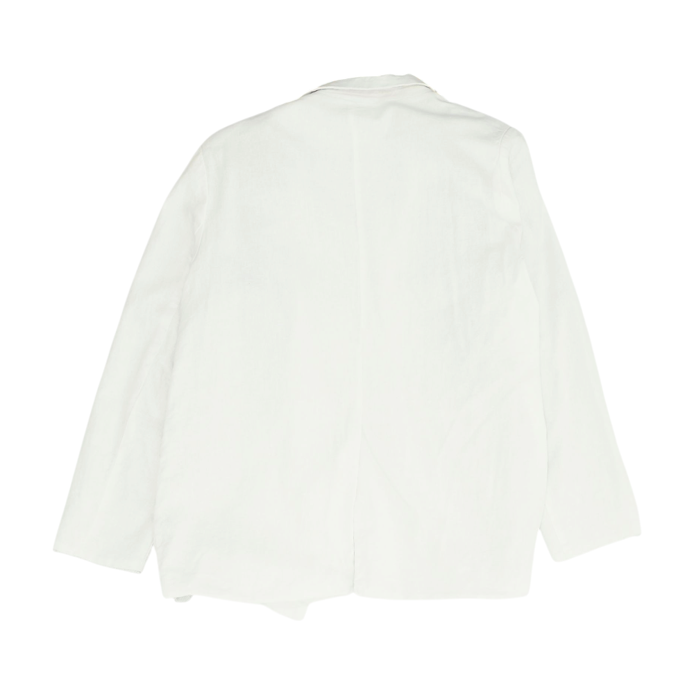 White Solid Blazer
