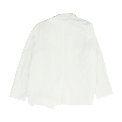 White Solid Blazer