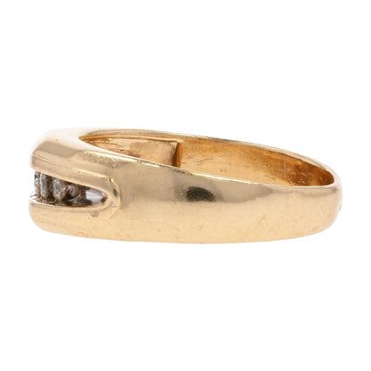 1/5 Ct 14K Gold Tapered Round Diamond Band