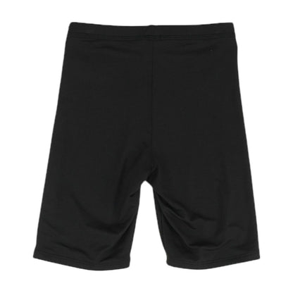 Black Solid Active Shorts